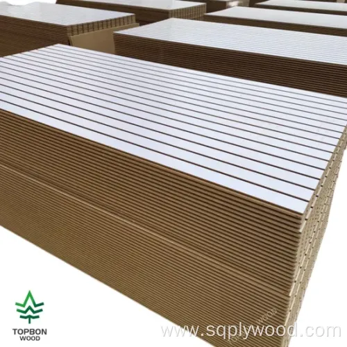 Custom Wholesale 4x8 Feet 18mm Slot Wall Laminated Melamine MDF Slatwall Panel